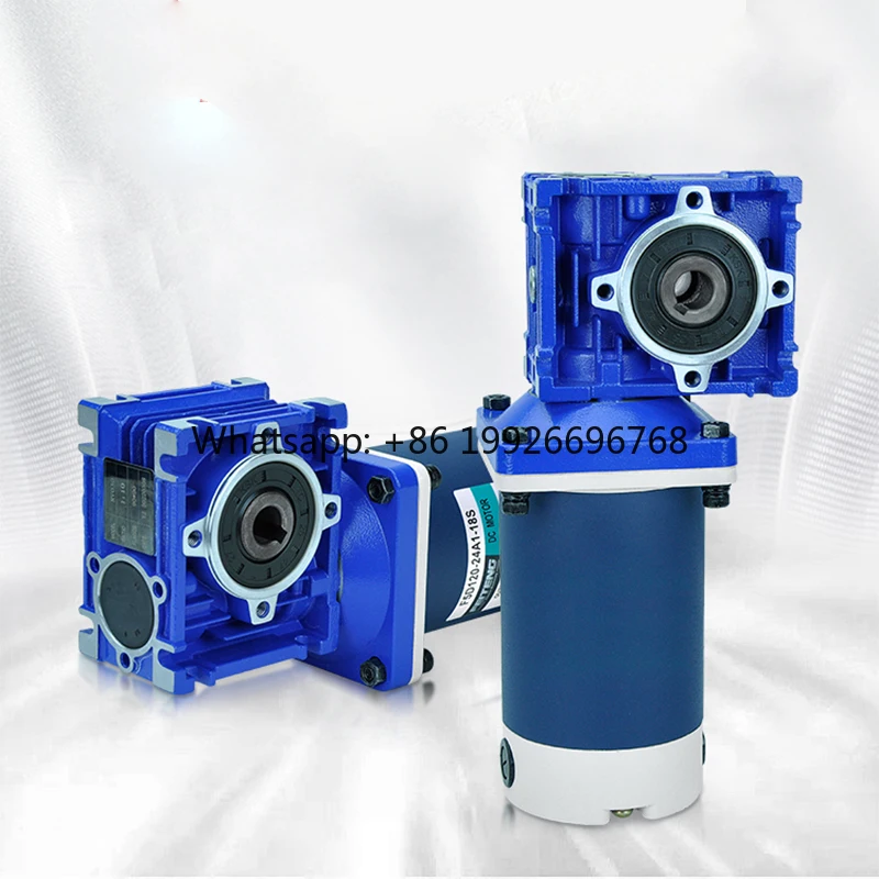 12v 24v 200W High Torque Low Speed Dc Geared Motor with Worm Gear Box