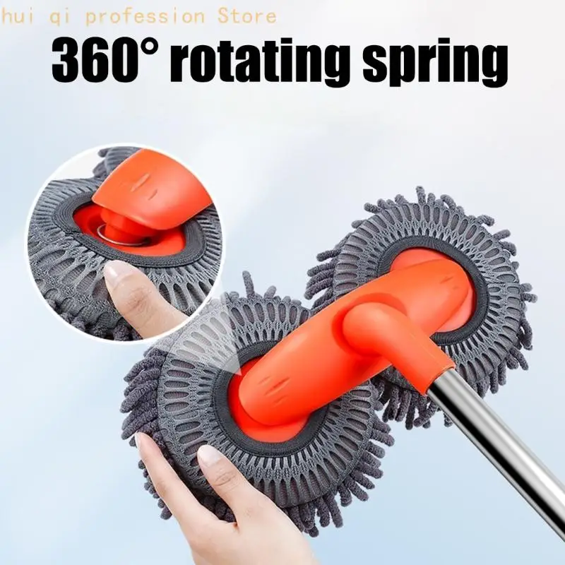 Car Wash Mop with Soft Fiber Head, Long Sectional Handle for Roof, Windshield, Body Panels, and Routine Exterior Vehicle Washing