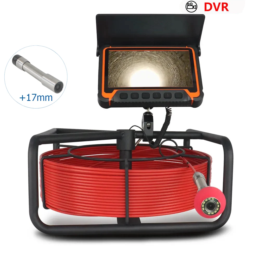 

20m AHD 1080P 7inch Snake Video Endoscope Camera Pipe Drain Sewer Well Wall Underwater Inspection Camera System