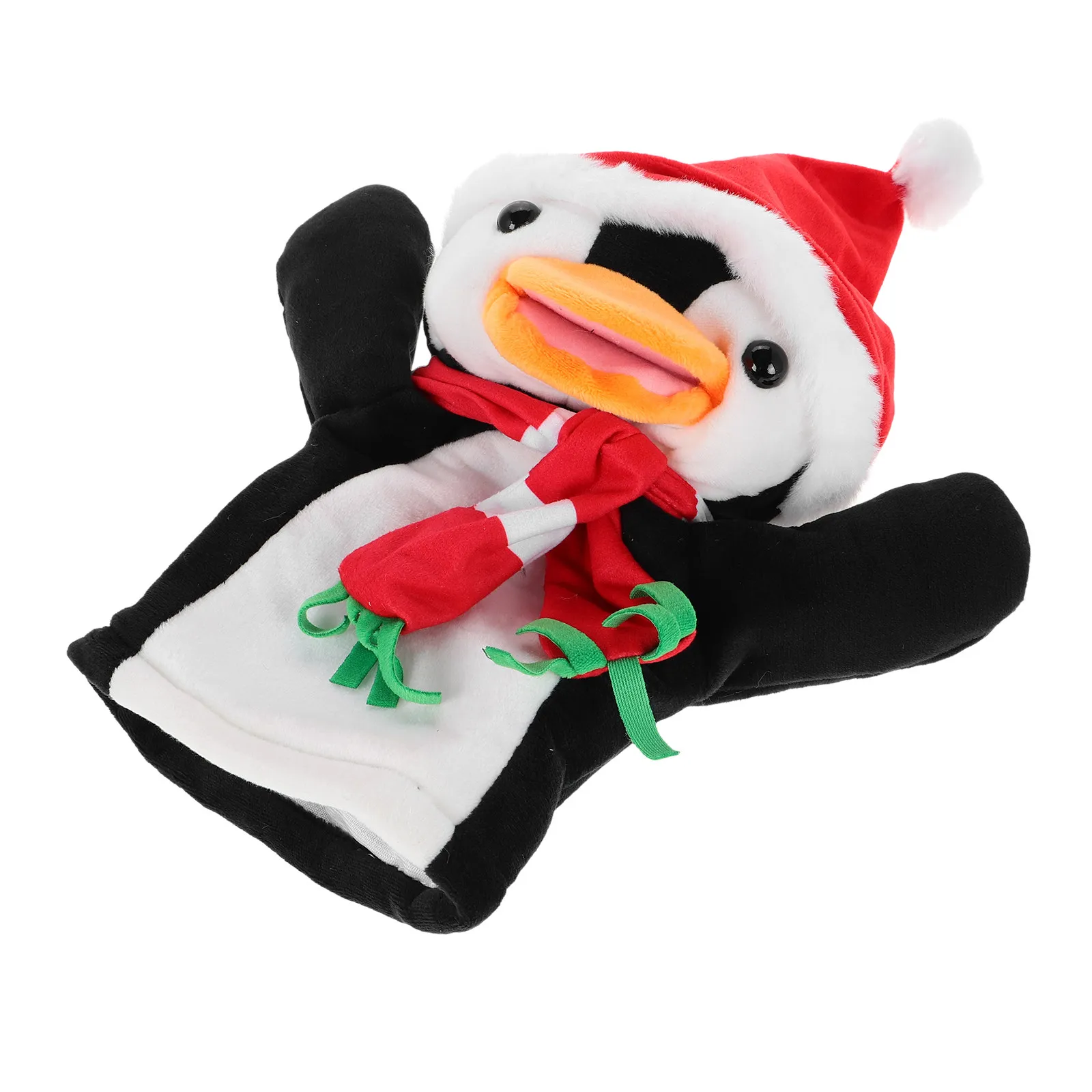 

Christmas Penguin Hand Puppet Soft Cute Cartoon Finger Puppet Holiday Storytelling Interactive Parent Child Games Festive Animal