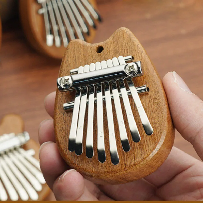 8 Key Mini Portable Wooden High Quality Exquisite Finger Thumb Piano Marimba Musical Good Accessory Pendant Gift Home Decor