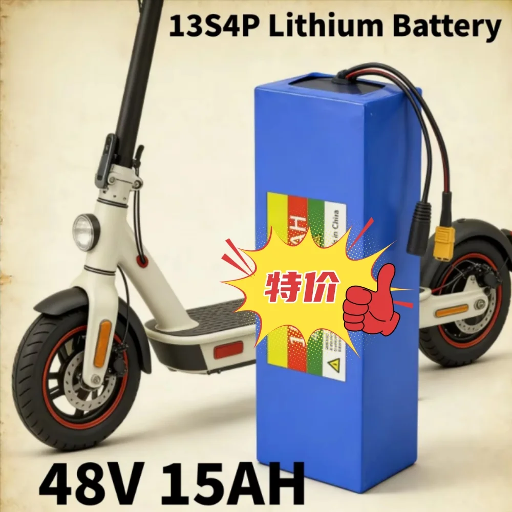 

13S4P 18650 Lithium Battery 48V 15Ah 500W for Electronic Devices & Transportation Equipment with Charger