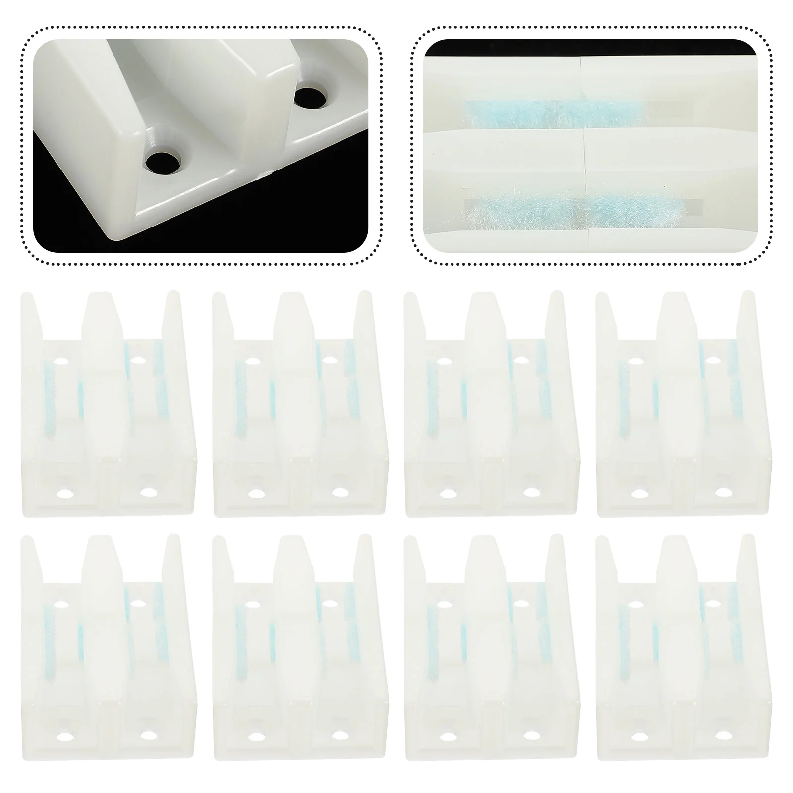 8 Pcs Rieles Para Puertas Corredizas Shower Door Barn Stay Roller Closet Plastic Floor Guide