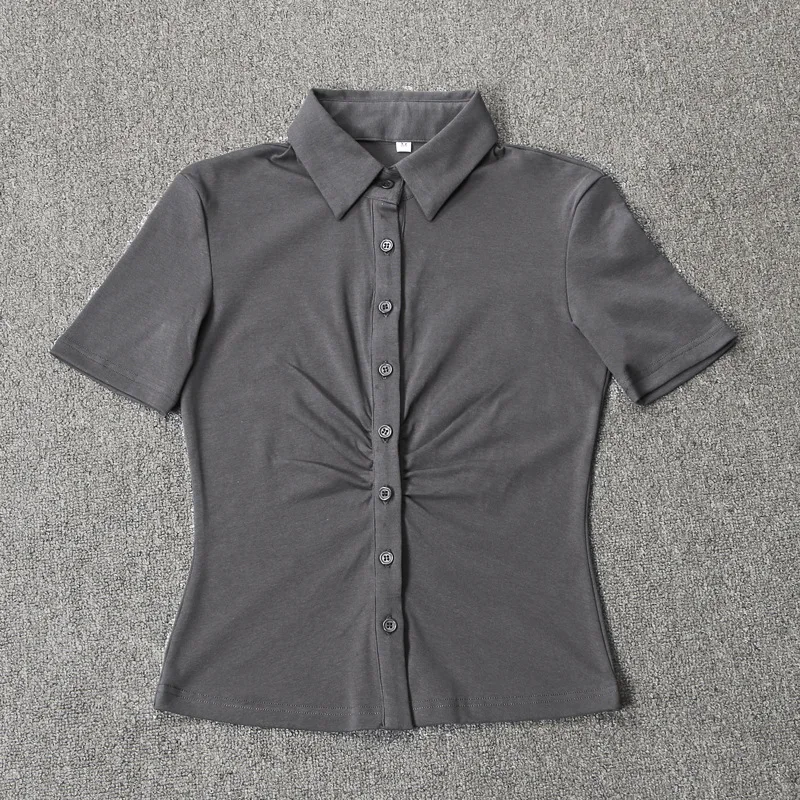 Vestidos de uniforme escolar japonés coreano para mujer adulta, Sexy, vestido cruzado a tope, Blusa de manga larga, Tops cortos, suéter gris, chaleco