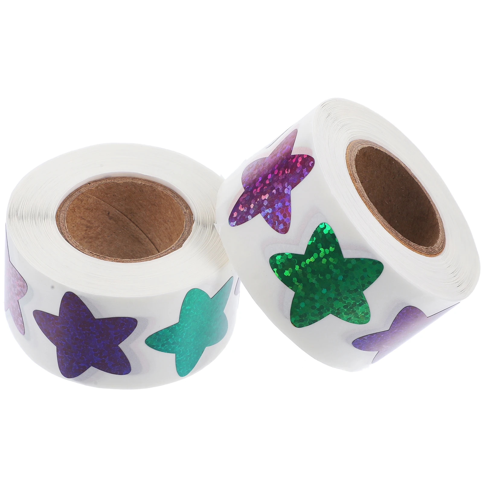 

2pcs 2 Rolls Pentagram Shaped Bright Color Reward Stickers For Students Adults Encouraging Motivational Incentive Stickers