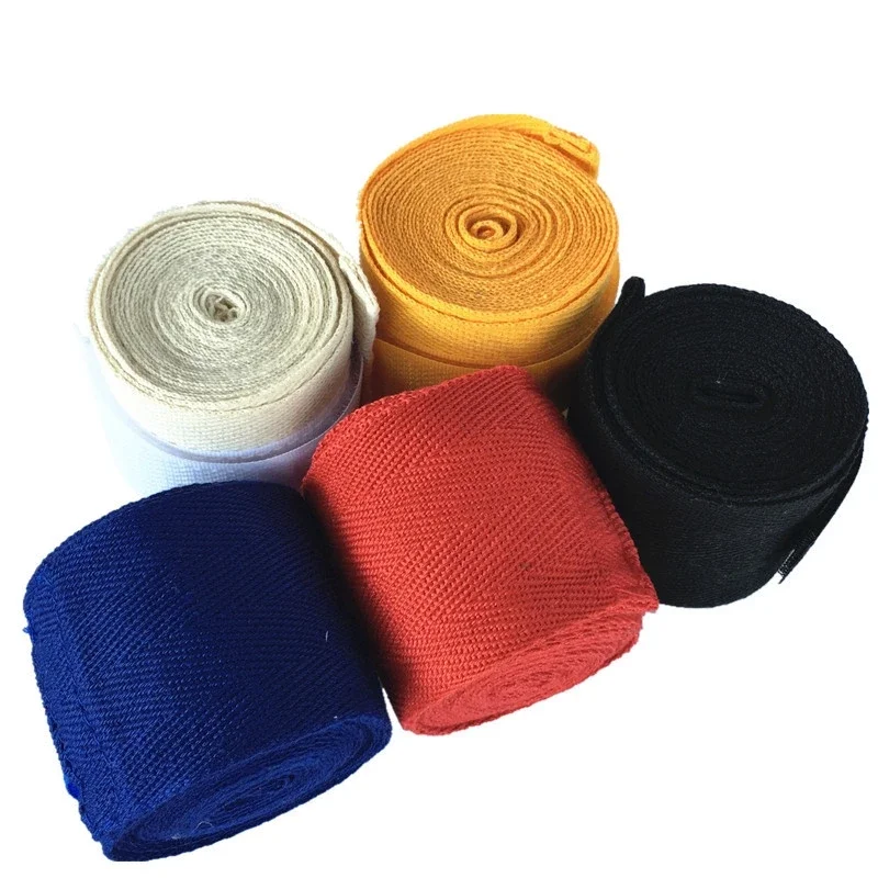 1PCS Cotton Boxing Bandage Wrist Wraps Combat Protect Sport Gloves Kickboxing Muay Thai Training Competition Gloves 2.5M