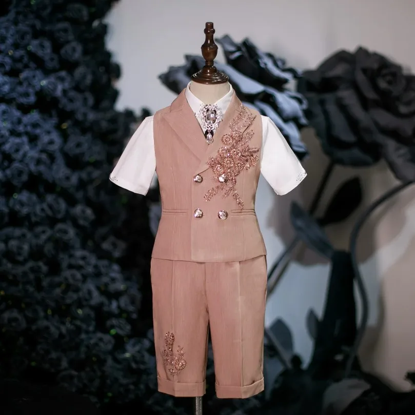 Hochwertige Jungenanzüge für Hochzeit, Geburtstag, Trauzeugen-Outfit, Formelle Kinderanzüge A4999, Jungen-Abschlussanzug – Detail 2