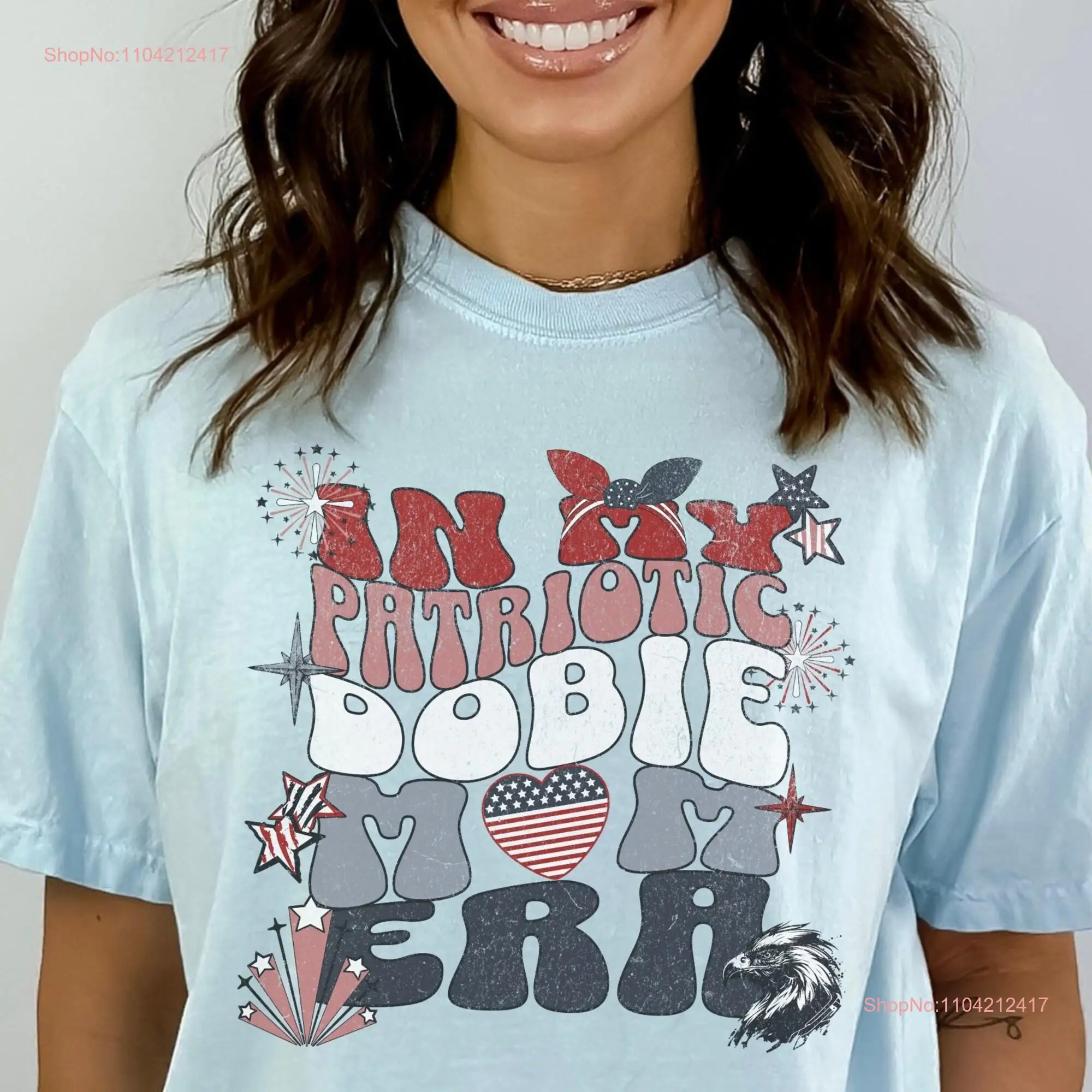 Doberman Pinscher 4th of July T Shirt Patriotic Dobie Dog Mom Era Independence Day for Mama US Flag s