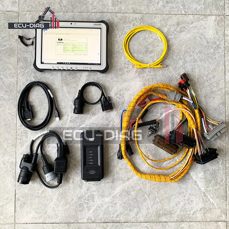 CAT ET4 with Tablet 2023A Software Ethernet CAT Programming Cable For Caterpillar Heavy Truck Duty Excavator Diagnostic Tool