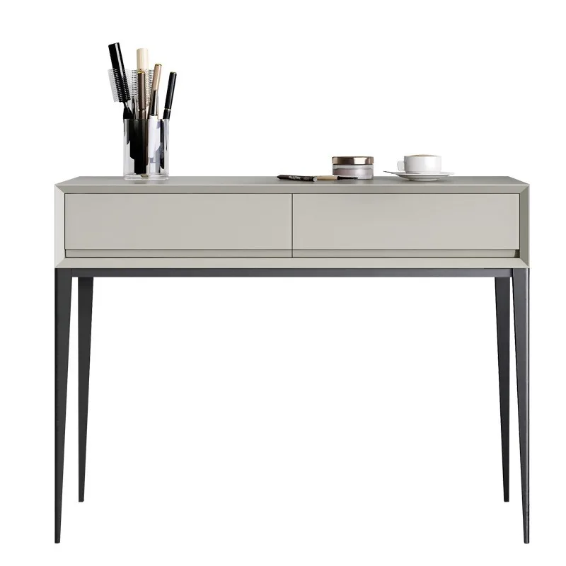 

Italian, minimalist, dressing table, modern desk, cream style, solid wood, bedroom, makeup