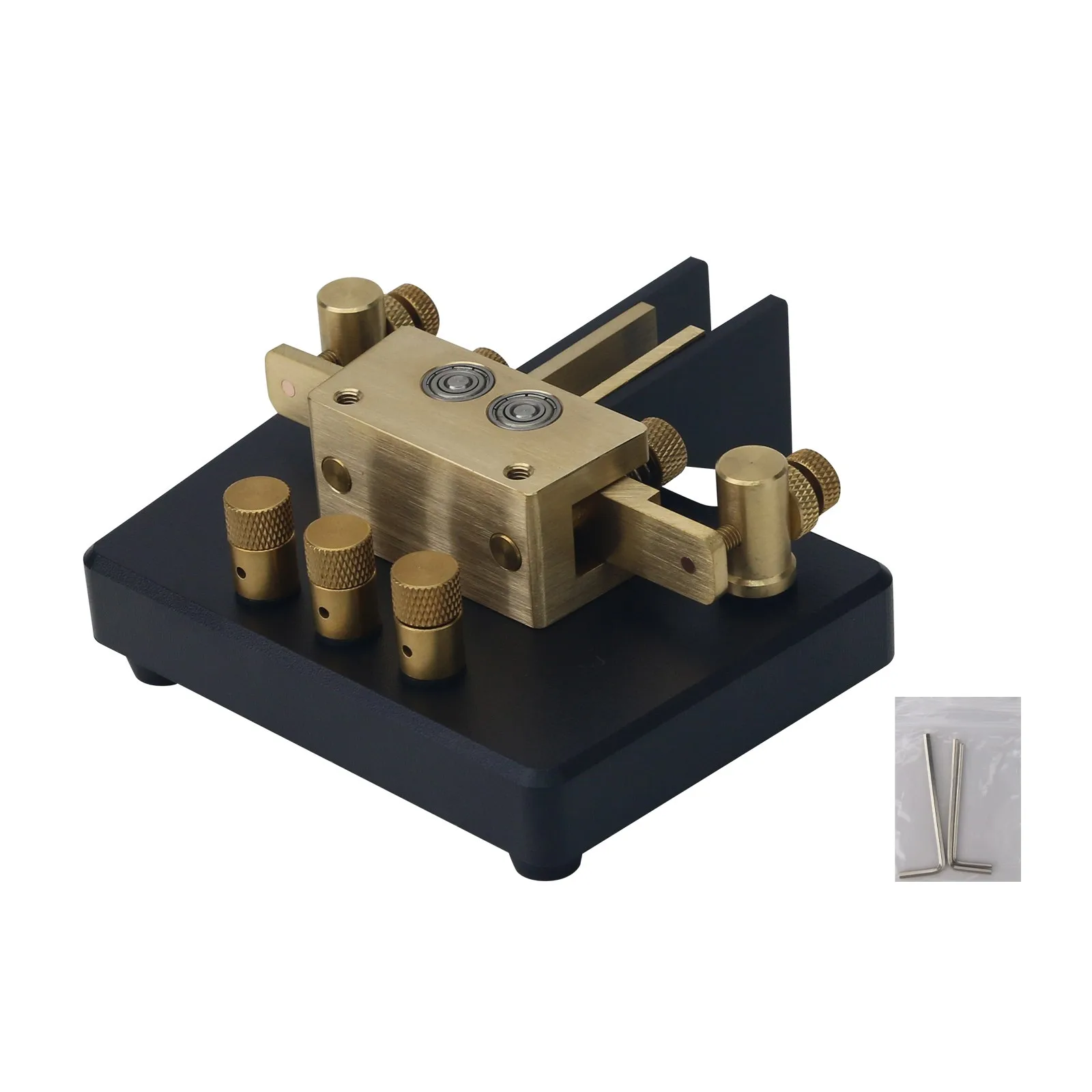 MK-03 Standard Version Brass CW Morse Key Shortwave Radio Telegraph Automatic CW Key for Amateur Radio