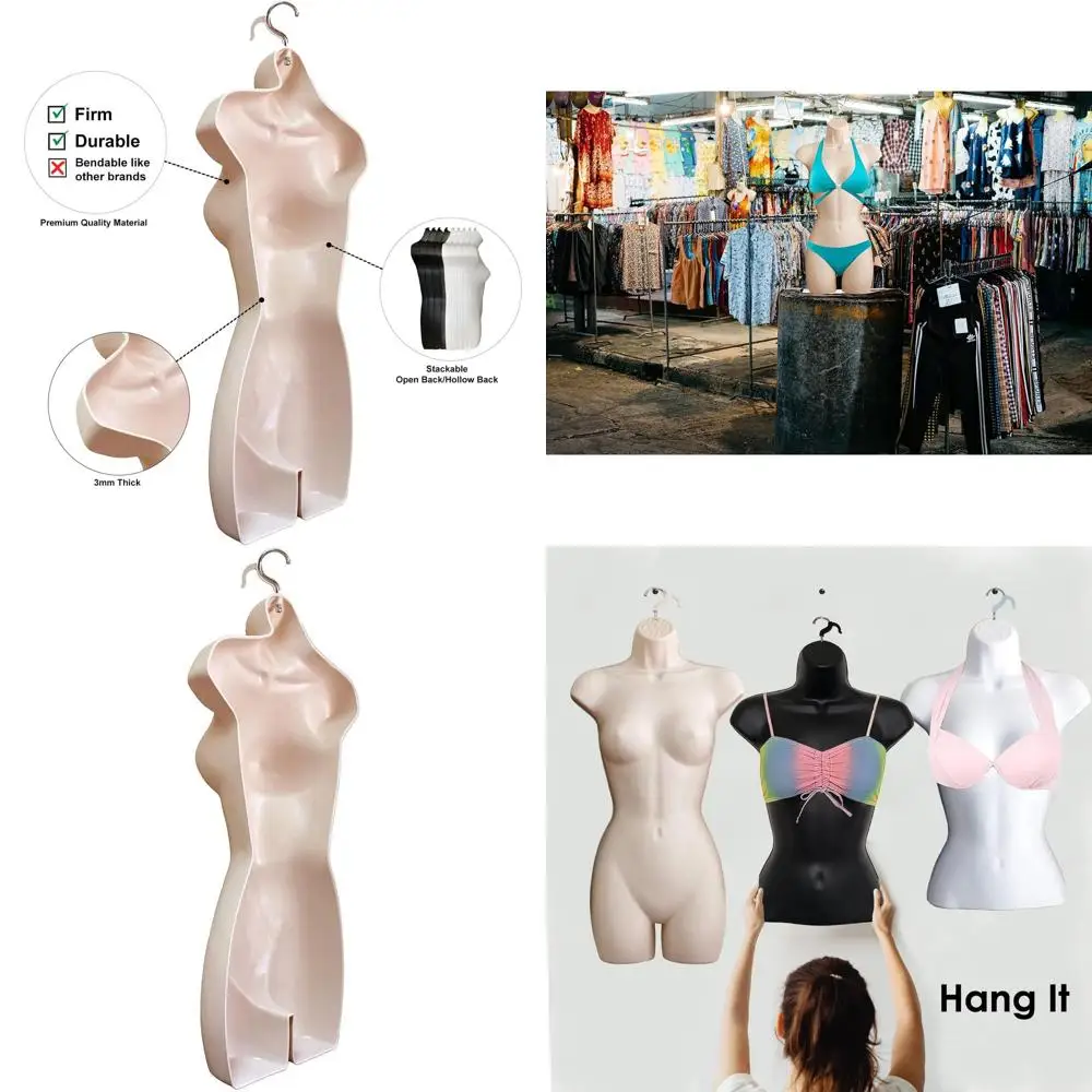 

Складной женский манекен для одежды размеров S-M, от бедра до полой спины, с возможностью крепления крючка для подвешивания