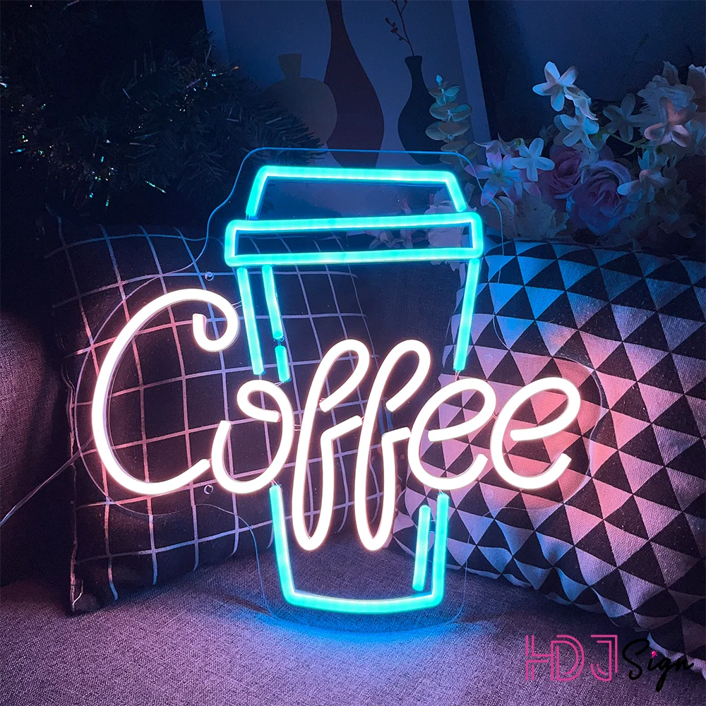 

Coffee Neon Sign Custom Neon Lights Bedroom Decorations Personalized Led Light For Custom Kids Room Coffee Shop Name Sign