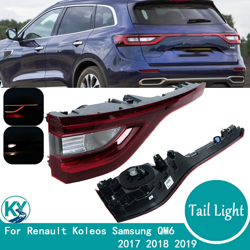 For Renault Koleos Samsung QM6 2017 2018 2019 LED Inner Tail Light Bumper Light Brake Light Car Accessories