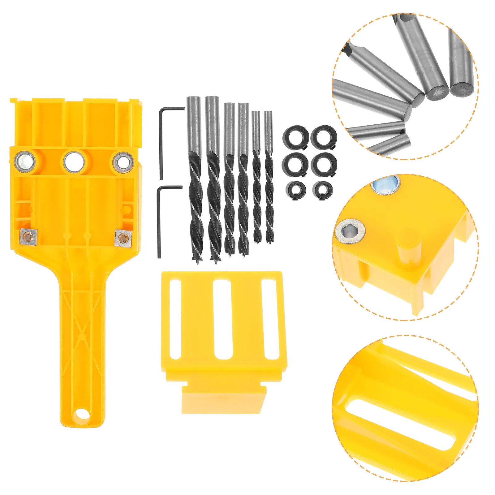 1 Set Woodworking Guide Kit With Dowel Jig For Straight Holes Portable Bit Tool Accessories Dowelling Kit Woodworking Drill