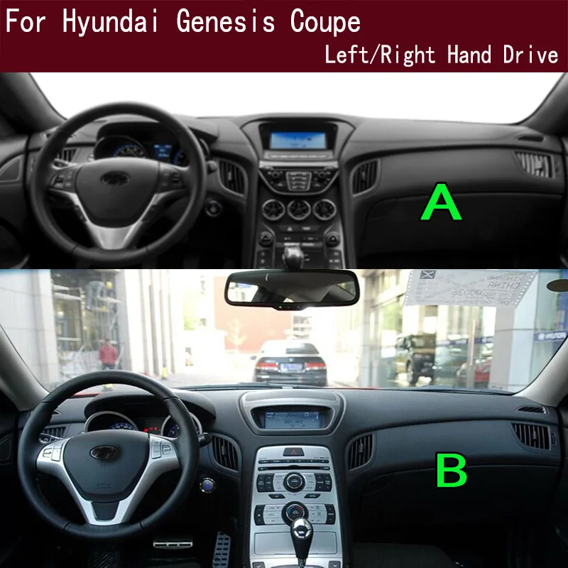 For Hyundai Genesis Coupe Dash Mat Dashmat Dashboard Cover Instrument Panel Sunscreen Pad Ornaments