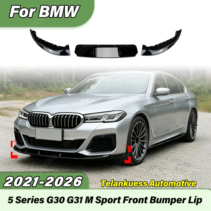 

For BMW 5 Series G30 G31 525i 530i M Sport 2021 2022 2023 2024 2025 2026 Automobile Post Production Front Bumper Lip Body Kit
