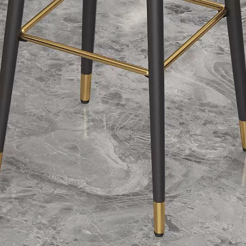 

Leather Beige Bar Chair Round Modern Nordic Luxury Counter Tools Bartender Tea Table Chair Sillas Doradas Elegantes Furniture