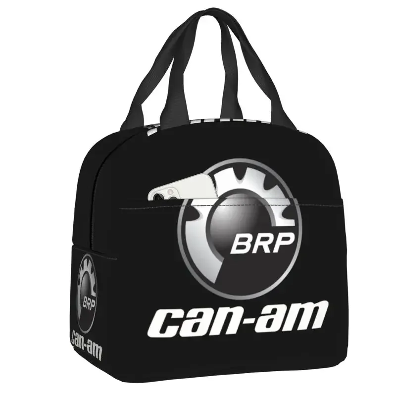 Bolsa de almoço personalizada brp can am, refrigerador feminino, recipiente de almoço isolado quente para estudantes, escola, trabalho, piquenique, sacolas de comida