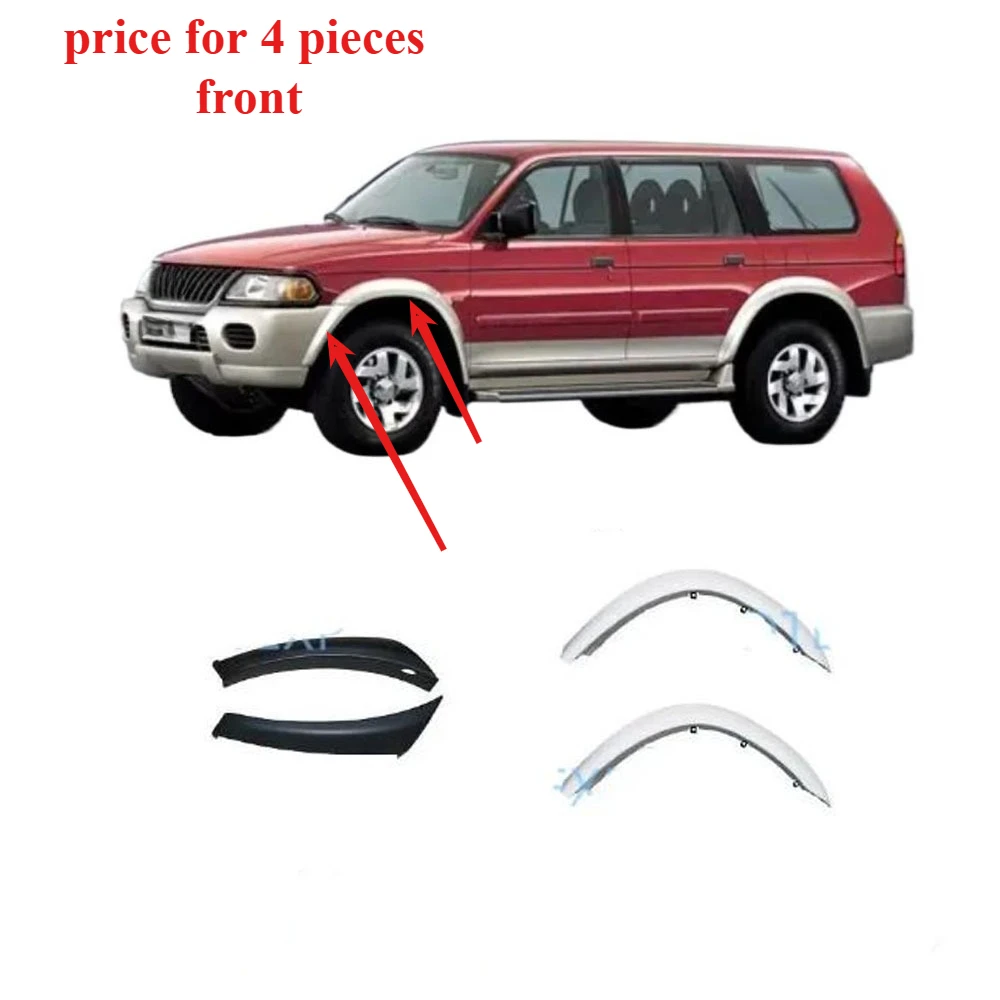 

4 Pieces 3.0L MR230944 Front Wheel Eyebrow for Pajero Sport K90 Mudguard for Nativa K80 Wheel Eyebrow Set for Montero Sport
