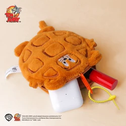 Tom And Jerry Jelly Mouse Plush Small Hanging Bag Cute Waffle Coin ID Storage Card Holder Creative Hanging Pouch