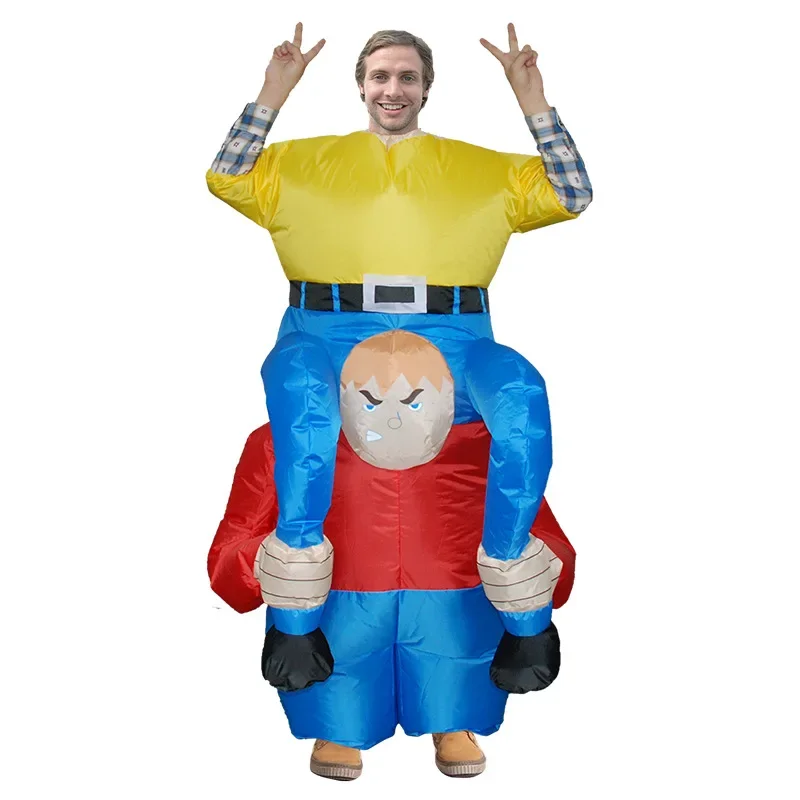 Halloween Adults Inflatable Costumes Dwarf Carry People Carnival Party Performance Props Inflatable Clothing  Spoof Funny OI2678