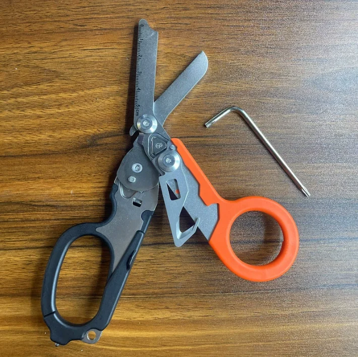 

Multi functional outdoor tactical folding scissors tactical pliers emergency medical scissors dragon scissors creative tool