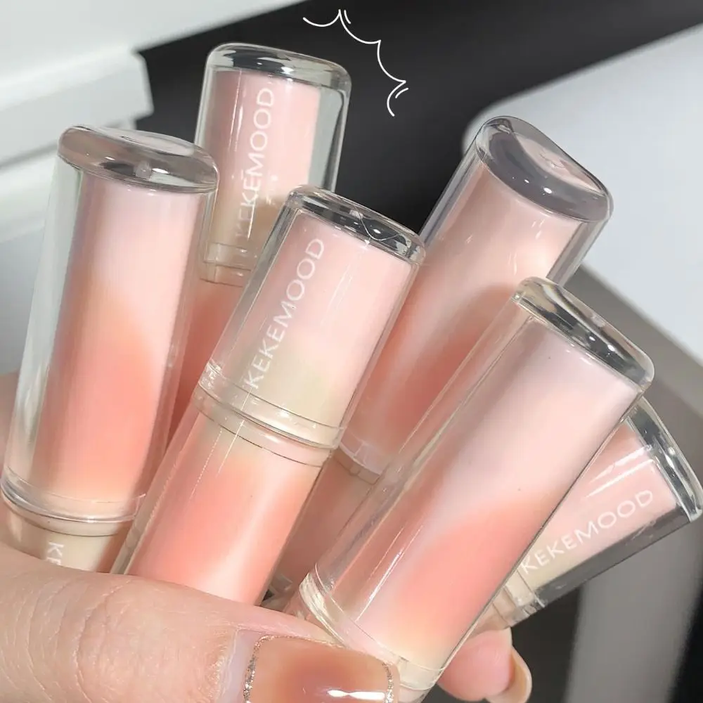 Jelly Mirror Lipstick, tubo redondo, impermeável, Clear Lip Glaze, doce, copo não-pegajoso, luz da água, Lip Gloss, 6 cores