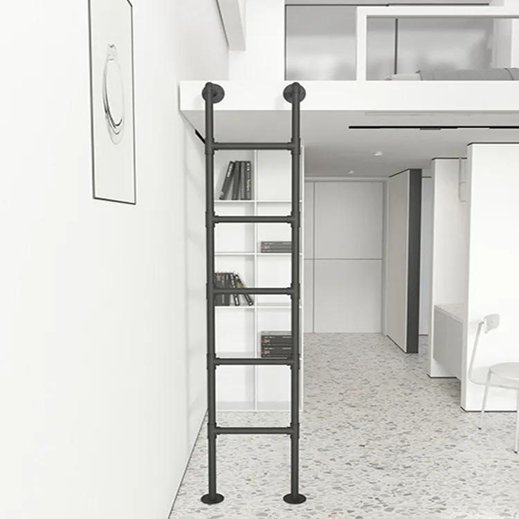 Nordic ladder household straight ladder student dormitory up and down bed ladder attic stairs wrought iron loft