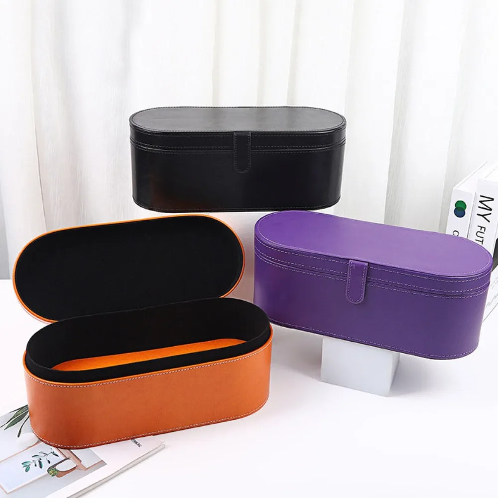 

Portable Hair Dryer Storage Box Large Capacity Dustproof Hair Dryer Case PU Curling Tools Storage Bag