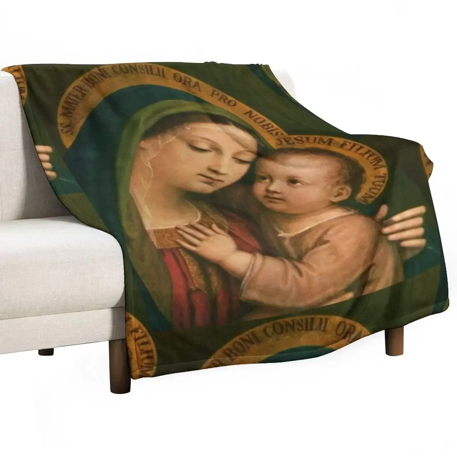 

Our Lady of Good Counsel Throw Blanket Soft Plush Blanket as Housewarming Gift