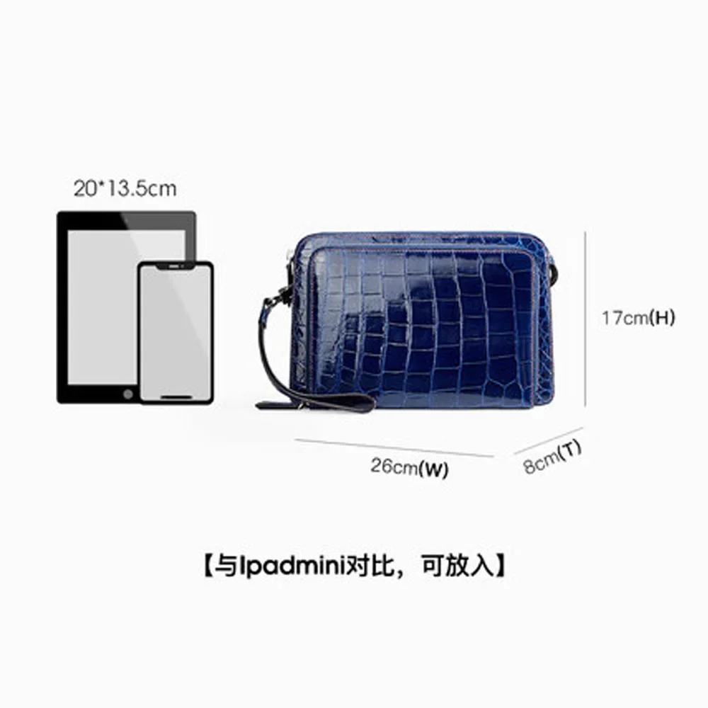 Gete krokodil handgemaakte dameshandtas Heren lederen zakelijke vrijetijdshandtas met grote capaciteit