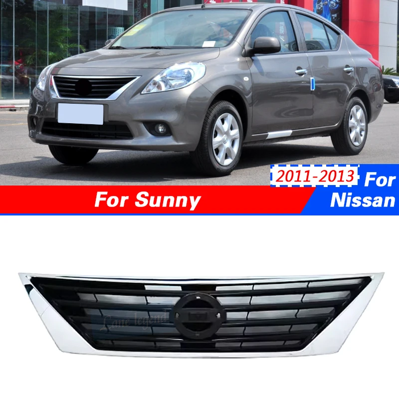 

High-end Upgrade Medium net For Nissan Sunny 2011 2012 2013 Front Center Grill Racing Grille Cover Accessorie