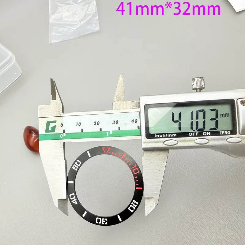 Samurai Bezel Ring 41mm*32mm Stainless Steel Bezel Insert Ring Fits King SRPF Samurai Series Men's Watch Case Ring Spare Parts