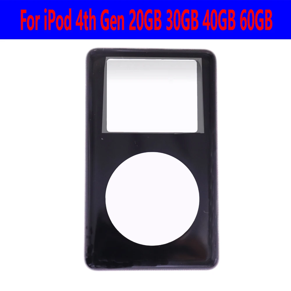

Black Front Faceplate Housing Case Cover with Lens Window for iPod 4th Monochrome 20GB 30Gb 40GB 60GB U2