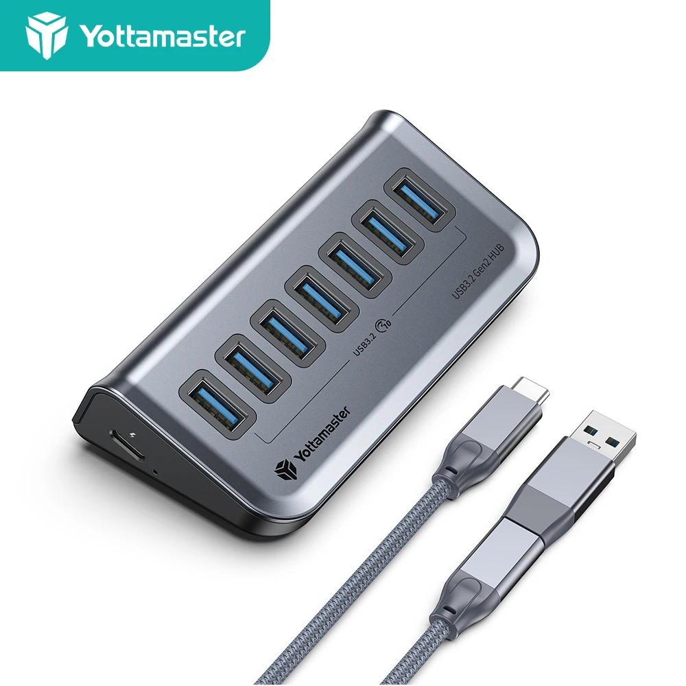 yottamaster multi port hub splitter adapter docking station para laptop macbook usb tipo c 10gbps port usb 32 01