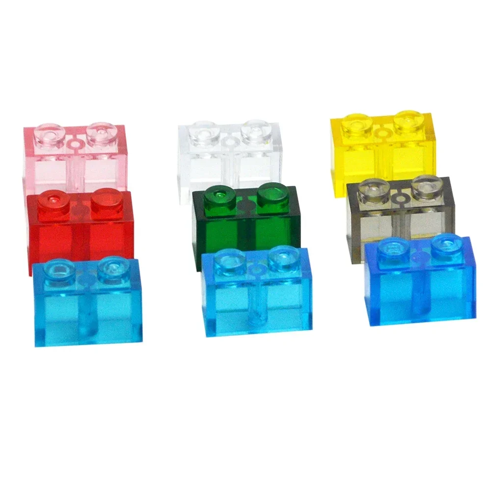 MOC-décennie s de construction optiques transparents et colorés, pièces pour l'emploi, briques claires, jouets classiques, compatibles avec 100, 3004 pièces, 1x2 points