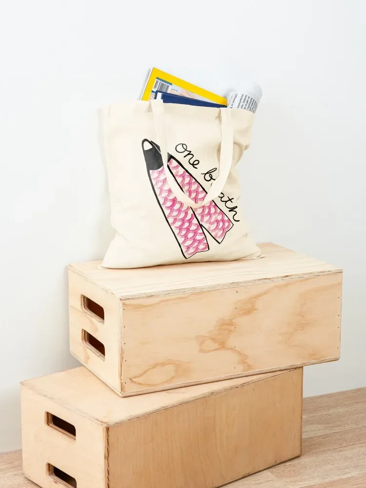 Tas Tote Sirip Selam Merah Muda Sederhana Tas Tangan Wanita Tas Belanja Dapat Digunakan Kembali Tas Tangan Wanita