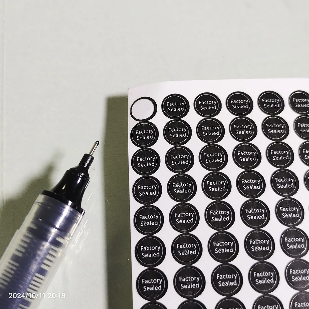 450pcs 5mm Factory Sealed Black Tamper Evident Removal Proof Brittle Paper Label Electronic Device Repair Guanantee Sticker