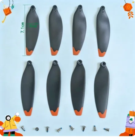 Three sets of Universal brushless motors: 58, 64, 71mm drone wind blades, four-axis remote control, foldable GPS propeller