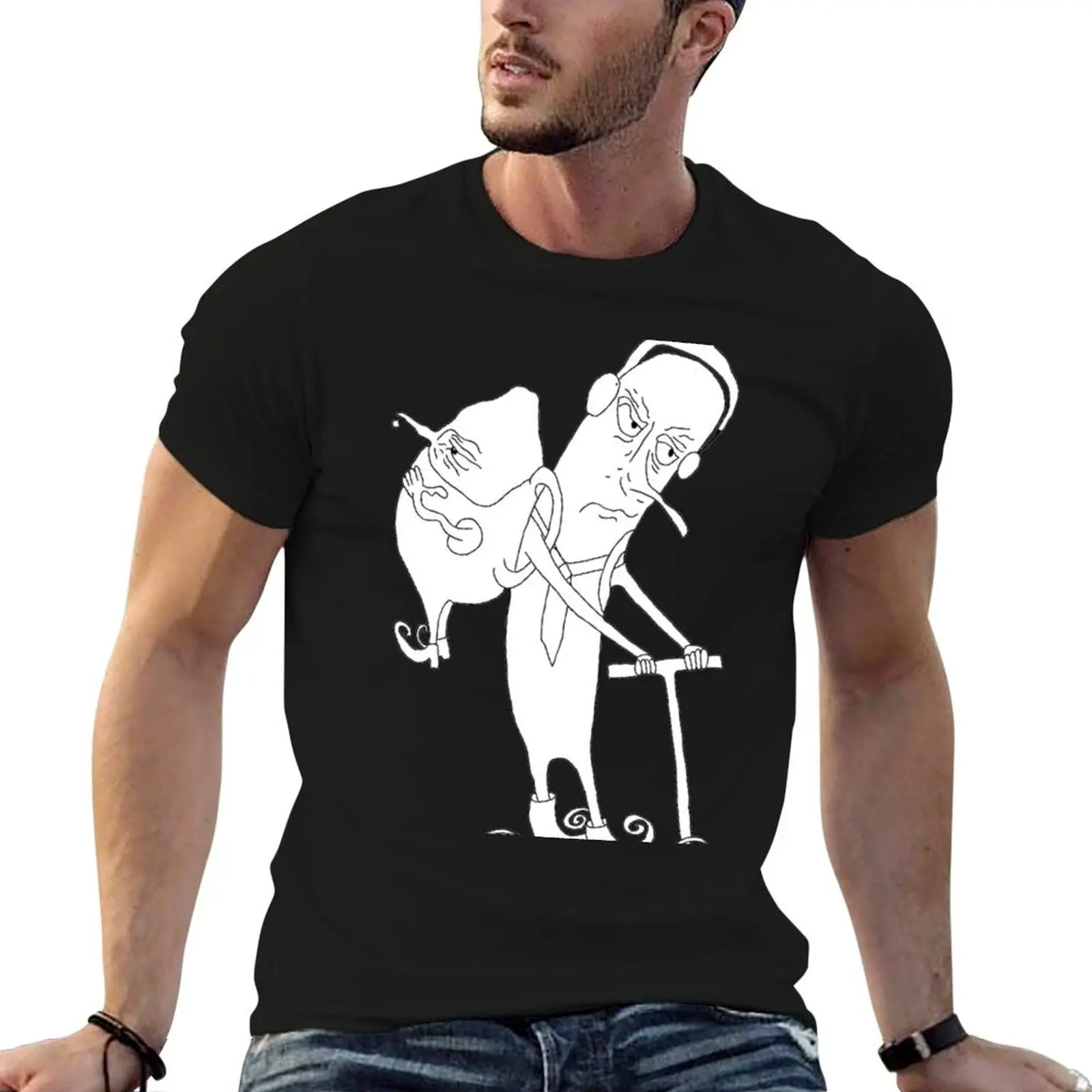 Mad-man and Lemon-man T-Shirt Fashion Simple Casual Tee Shirt