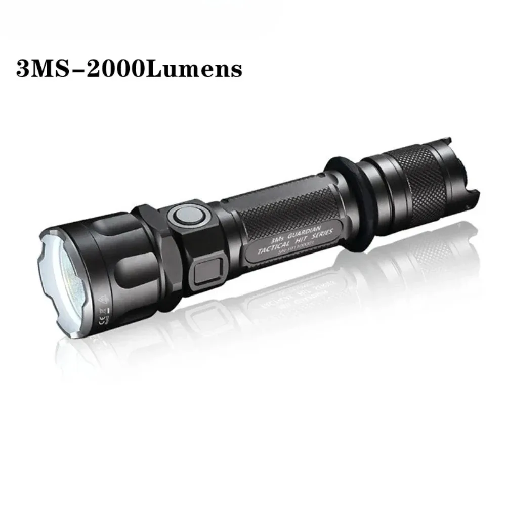 JETBeam 3MS Ultra Police Flashlight 21700 LUMINUS SST-70 2000LM High-Power Rechargeable Torch Light for Self-Defense Camping