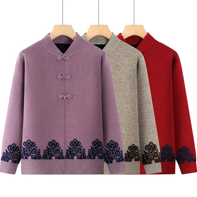 

Пуловеры, женская одежда, винтажный топ с длинными рукавами для бабушки, осень-зима, трикотаж, шерстяная нижняя одежда, джемпер, теплый свитер для мамы