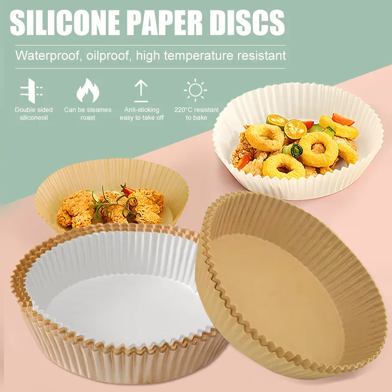 

50/100/300Pcs Air Fryer Paper Disposable Household BBQ Plate Oven Kitchen Pan Pad Oil-proof Oil-absorbing Airfryer Baking Paper