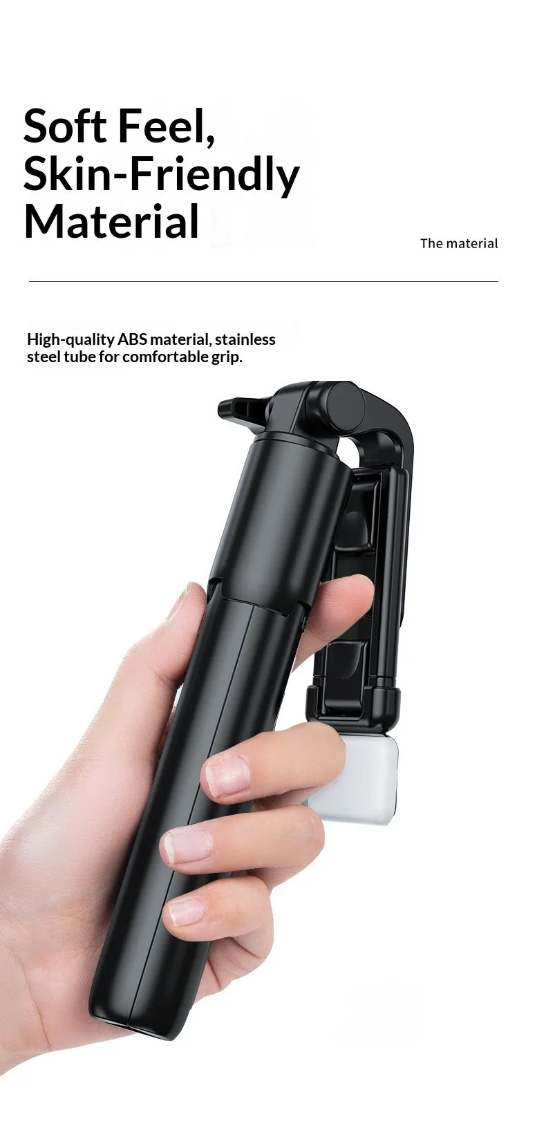 Mini multifunctional phone stand selfie stick, Bluetooth remote control, beauty fill light, extendable tripod