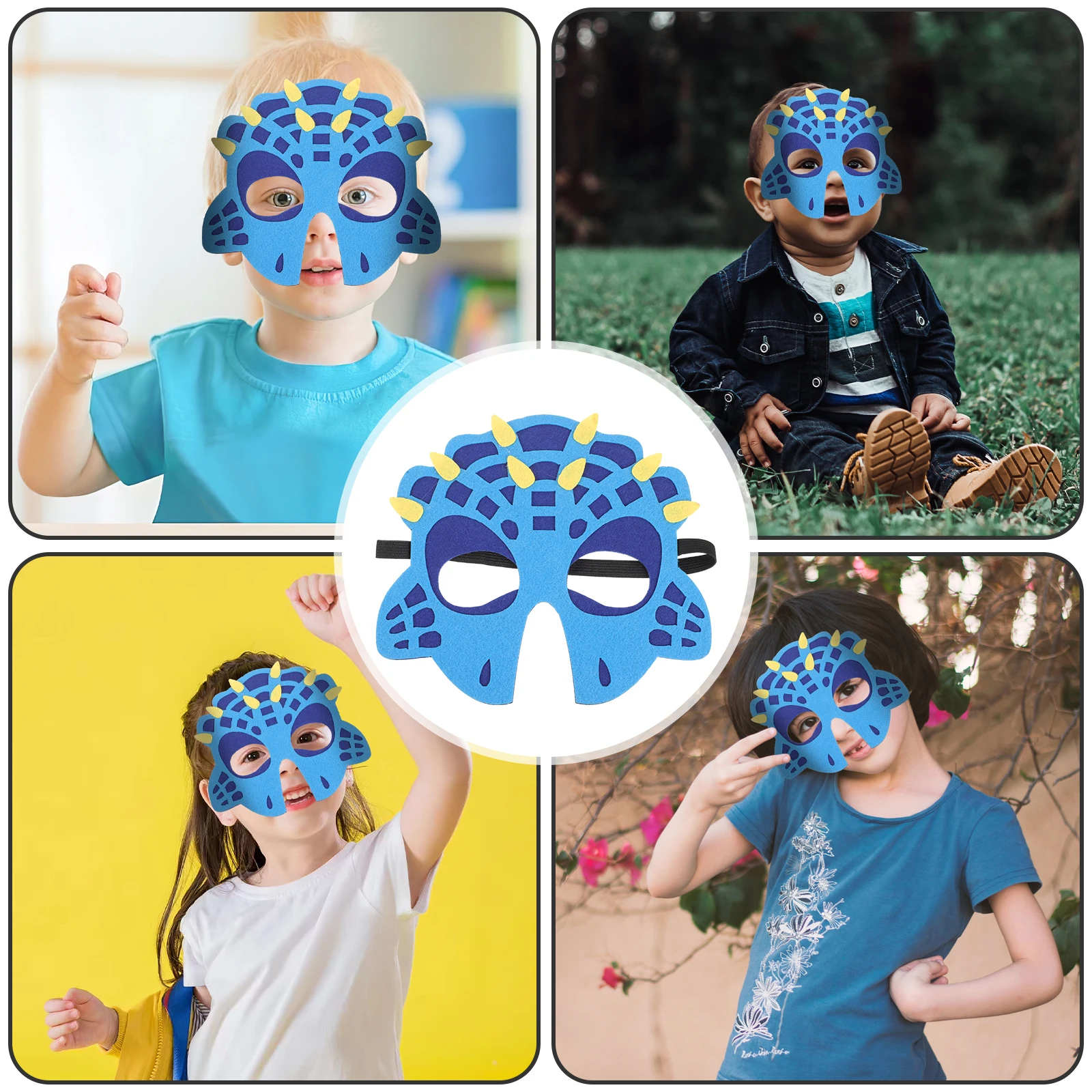 

Dinosaur Cape Mask Kids Costume Cartoon Tyrannosaurus Party Supplies Soft Fabric Comfortable Wear cosplay Performance