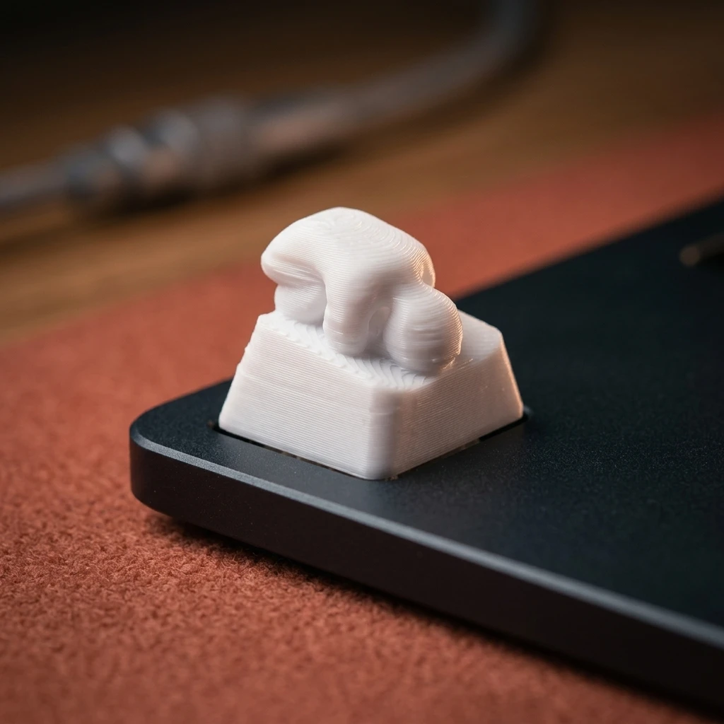 3D Printed Prostrating Man Keycap Custom Artisan Mechanical Keyboard Cap Cross MX Switch Funny Apology Desktop Decor Gift