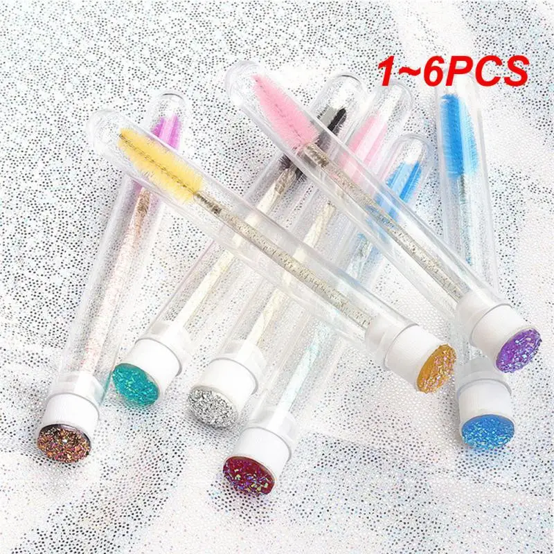 1~6PCS Reusable eyebrow brush tube disposable Crystal MakeUp brushes Eyelash Extension replaceable Mascara Wands tools