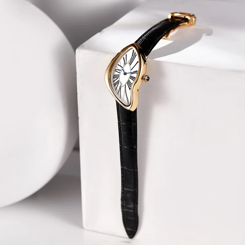 New Irregular Creative Crash Melt Twist Y2K Watch Men\'s Fashion Trendy Retro Advanced Ins Design Wristwatch for Men reloj hombre