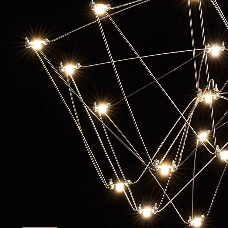 مصابيح مصممة فيلا المشاهير على الإنترنت الحديثة غرفة الطعام الإبداعية اليراع الغجر ضوء مكعب الفن غرفة المعيشة الثريا #3